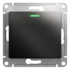 Schneider Electric GSL000713 ∙ Systeme Electric Glossa Антрацит Выключатель 1-клавишный с подсветкой сх.1а, 10AX