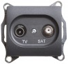 Schneider Electric GSL000797 ∙ Systeme Electric Glossa Антрацит Розетка TV-SAT оконечная 1DB