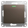 Schneider Electric GSL000863 ∙ Systeme Electric Glossa Шоколад Мех Переключатель 1-клавишный с подсветкой сх.6а, 10АХ