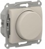 GSL000923 ∙ Systeme Electric Glossa Молочный Светорегулятор (диммер) повор-нажим, LED, RC, 400Вт, мех.