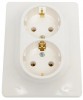 GSL000924 ∙ Systeme Electric Glossa Молочный Розетка 2-ая с/з (в сборе)