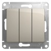 Schneider Electric GSL000931 ∙ Systeme Electric Glossa Молочный Выключатель 3-клавишный, сх.3, 10AX