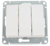 GSL000931 ∙ Systeme Electric Glossa Молочный Выключатель 3-клавишный, сх.3, 10AX