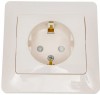 GSL000944 ∙ Systeme Electric Glossa Молочный Розетка с/з со шторками (в сборе)