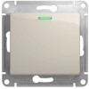 GSL000963 ∙ Systeme Electric Glossa Молочный Переключатель 1-клавишный с подсветкой, сх.6а,10AX