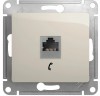 GSL000981T ∙ Systeme Electric Glossa Молочный Розетка телефонная RJ11