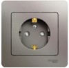 GSL001244 ∙ Systeme Electric Glossa Платина Розетка с/з со шторками (в сборе)