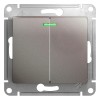 Schneider Electric GSL001253 ∙ Systeme Electric Glossa Платина Выключатель 2-клавишный с подсветкой, сх.5а, 10AX