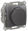 GSL001323 ∙ Systeme Electric Glossa Графит Светорегулятор (диммер) повор-нажим, LED, RC, 400Вт, мех.
