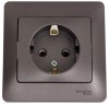 GSL001342 ∙ Systeme Electric Glossa Графит Розетка с/з (в сборе)