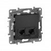 Legrand комп. СП Etika RJ45 + RJ45 CAT.5E UTP антрацит Leg 672655