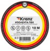 Kranz KR-09-2004 ∙ Изолента ПВХ KRANZ 0.13х15 мм, 10 м, красная (10 шт./уп.) ∙ кратно 10 рулон