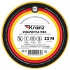 Kranz KR-09-2102 ∙ Изолента ПВХ KRANZ 0.13х15 мм, 25 м, желтая (5 шт./уп.) ∙ кратно 5 рулон