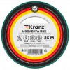 Kranz KR-09-2203 ∙ Изолента ПВХ KRANZ 0.13х19 мм, 25 м, зеленая (5 шт./уп.) ∙ кратно 5 рулон