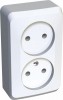 Schneider Electric PA16-005B ∙ Systeme Electric Этюд наруж Бел Розетка 2-ая бе з/з без шторок