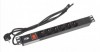 PH12-6D1-P | ITK Блок (PDU) 6 розеток стандарта (Schuko) с выключателем, 1U, кабель 2м, вилка (Schuko), ПВХ, чёрный