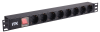 PH12-8D3 | ITK PDU 8 розеток нем. ст, с LED выкл, 1U, без шнура, вх. С14